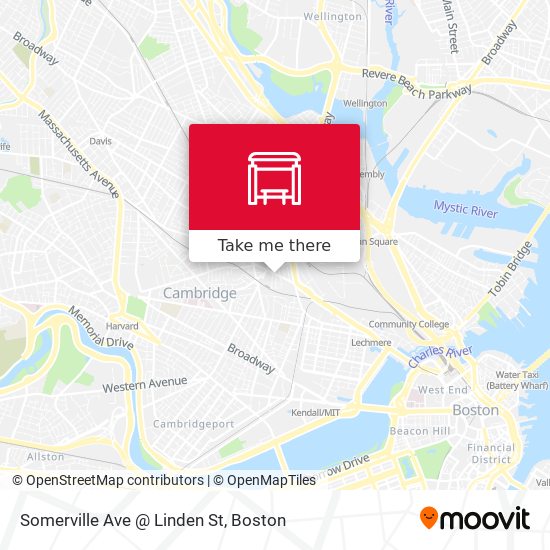 Somerville Ave @ Linden St map
