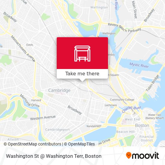 Washington St @ Washington Terr map