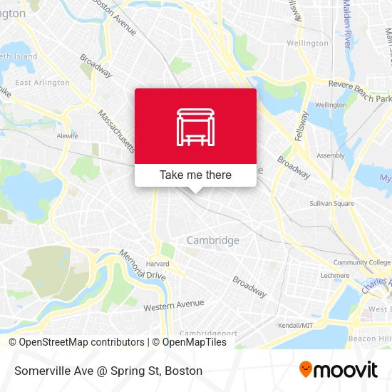 Somerville Ave @ Spring St map