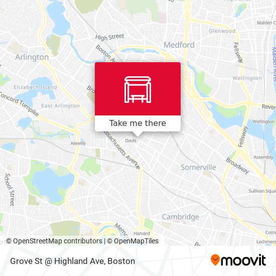 Grove St @ Highland Ave map