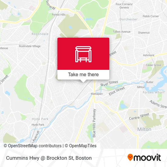 Cummins Hwy @ Brockton St map