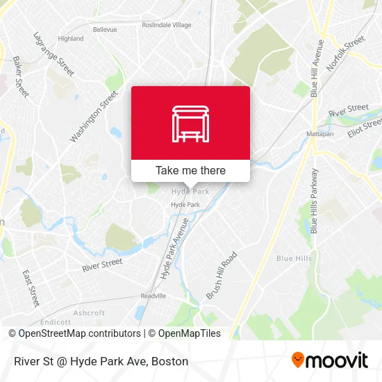 Mapa de River St @ Hyde Park Ave