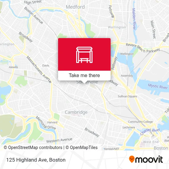 125 Highland Ave map