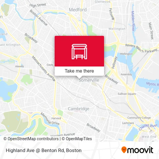 Highland Ave @ Benton Rd map