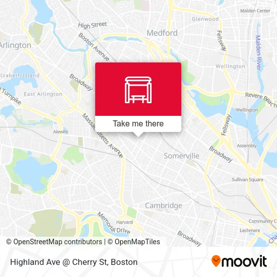 Mapa de Highland Ave @ Cherry St