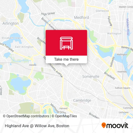Highland Ave @ Willow Ave map