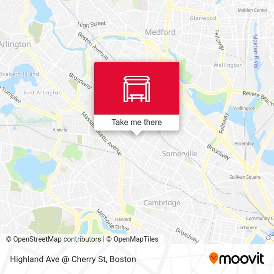 Mapa de Highland Ave @ Cherry St