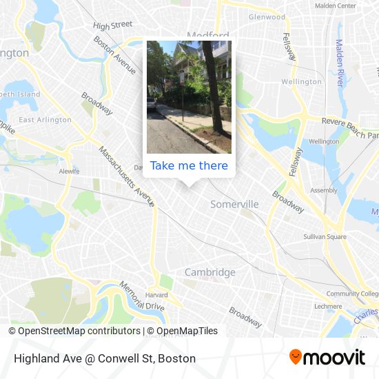 Highland Ave @ Conwell St map
