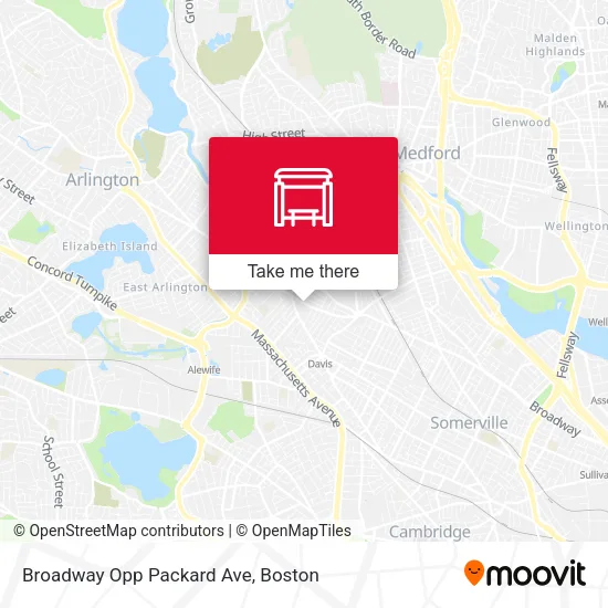 Mapa de Broadway Opp Packard Ave