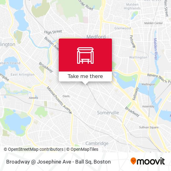 Broadway @ Josephine Ave - Ball Sq map