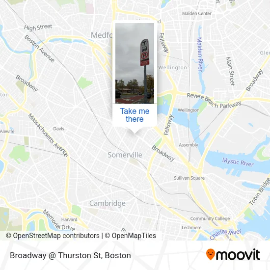 Broadway @ Thurston St map
