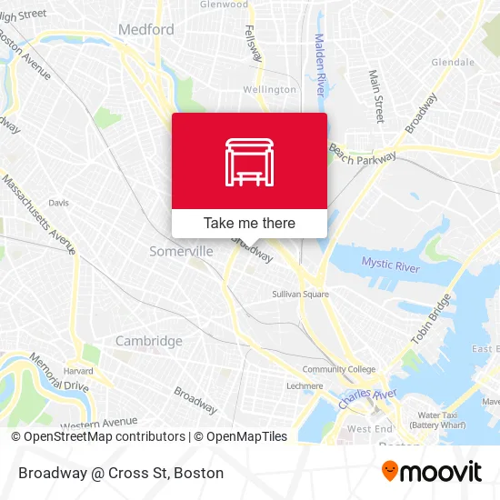 Mapa de Broadway @ Cross St