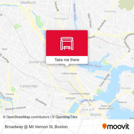Mapa de Broadway @ Mt Vernon St
