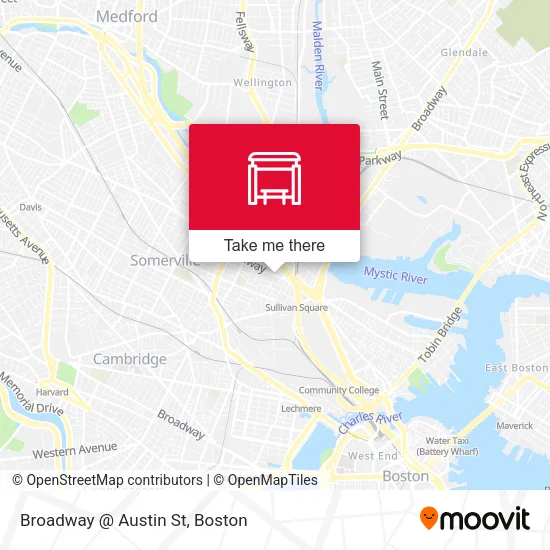 Mapa de Broadway @ Austin St