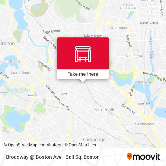 Mapa de Broadway @ Boston Ave - Ball Sq