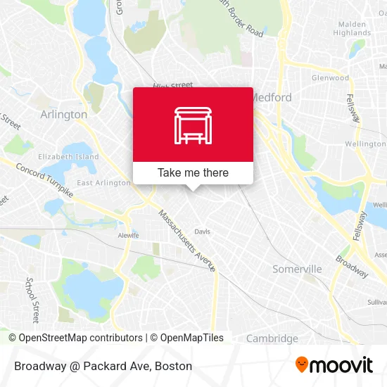 Mapa de Broadway @ Packard Ave