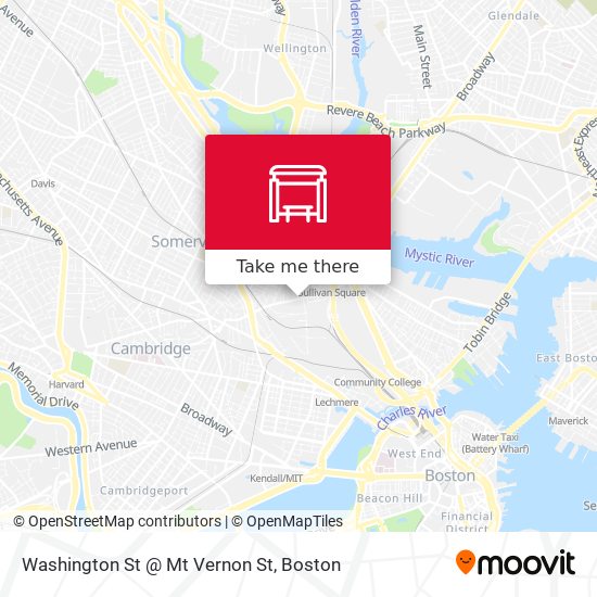 Washington St @ Mt Vernon St map