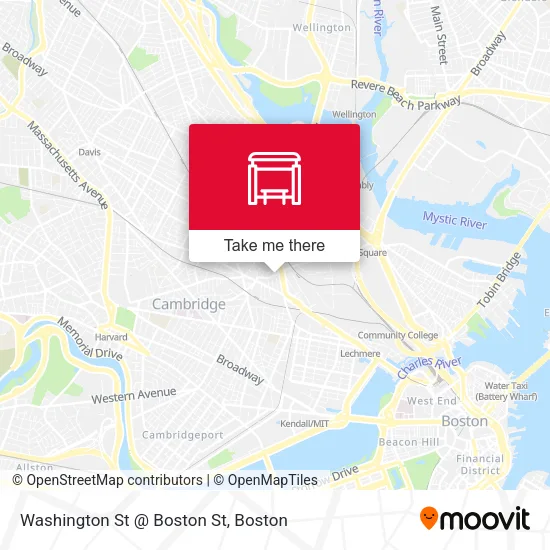 Washington St @ Boston St map