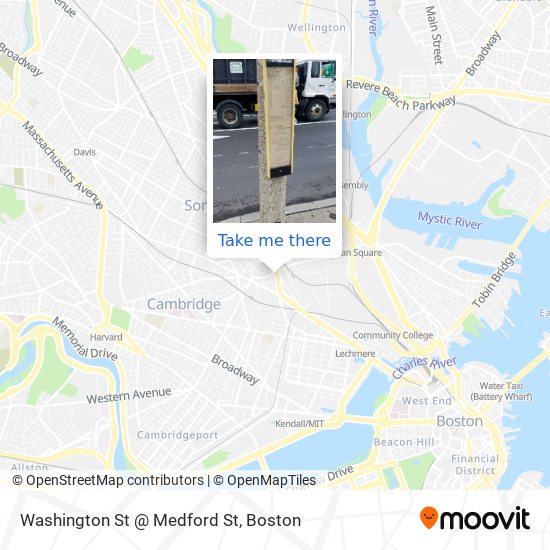 Washington St @ Medford St map