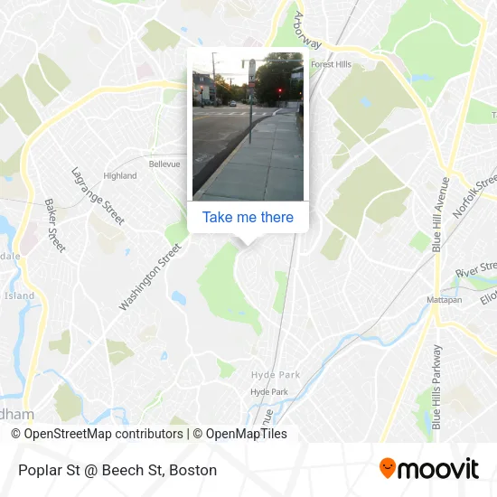 Poplar St @ Beech St map