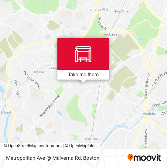 Metropolitan Ave @ Malverna Rd map