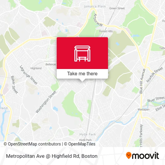 Metropolitan Ave @ Highfield Rd map