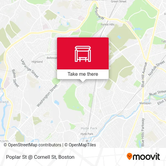 Poplar St @ Cornell St map