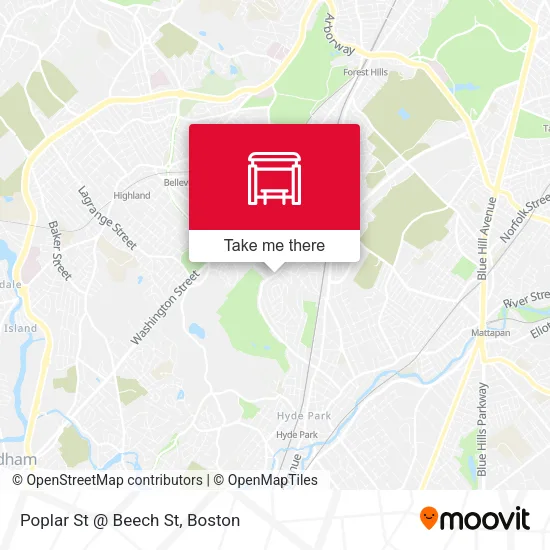 Poplar St @ Beech St map