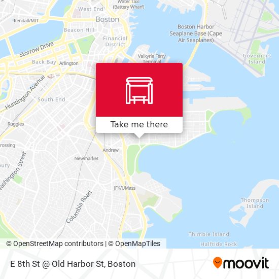 E 8th St @ Old Harbor St map