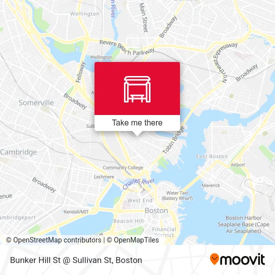 Mapa de Bunker Hill St @ Sullivan St