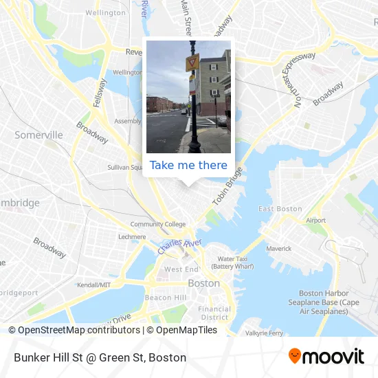 Mapa de Bunker Hill St @ Green St