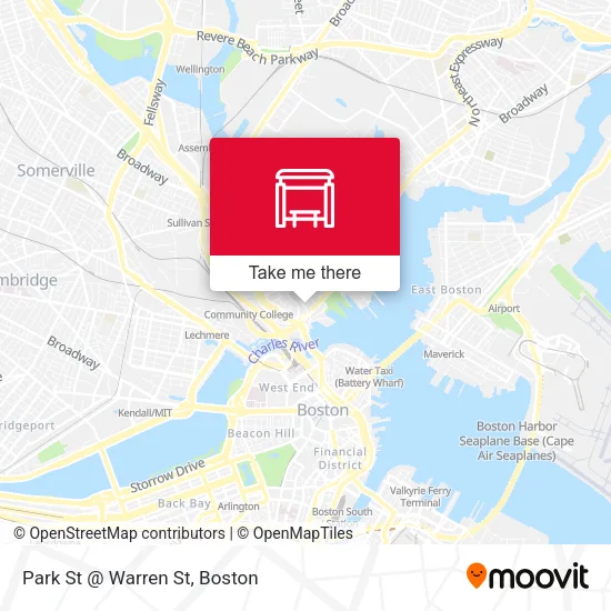 Park St @ Warren St map