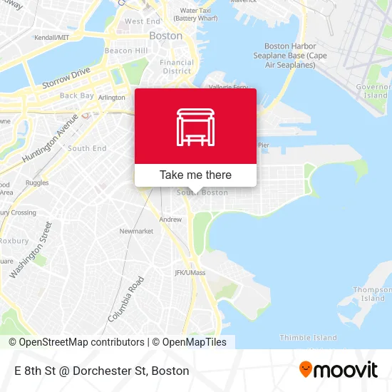 E 8th St @ Dorchester St map