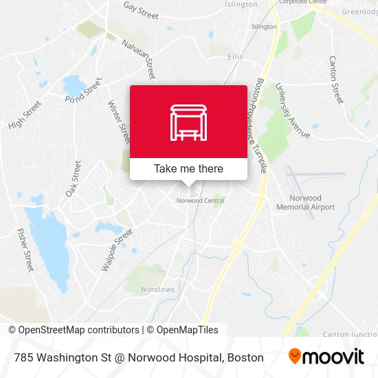 785 Washington St @ Norwood Hospital map