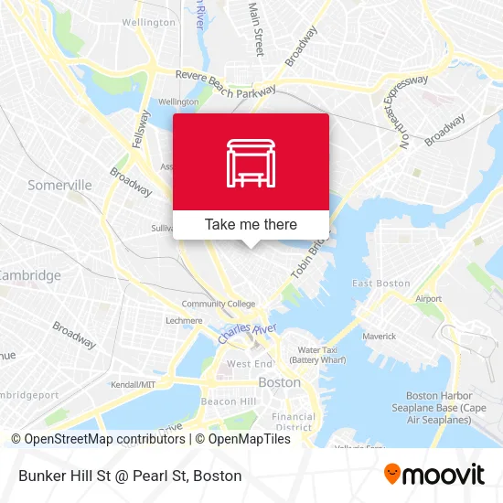 Bunker Hill St @ Pearl St map
