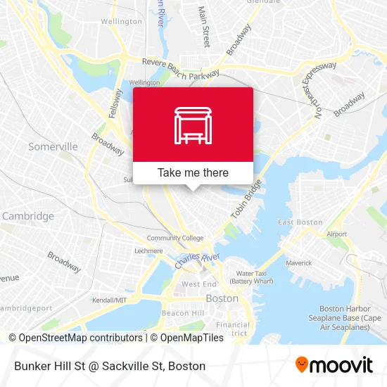 Mapa de Bunker Hill St @ Sackville St