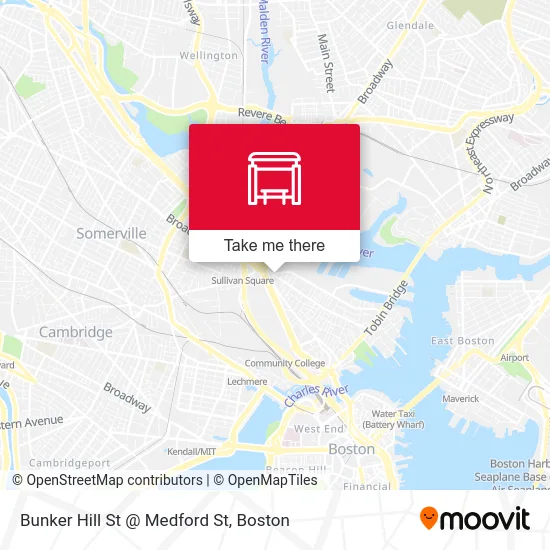 Bunker Hill St @ Medford St map