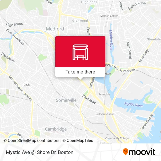 Mystic Ave @ Shore Dr map
