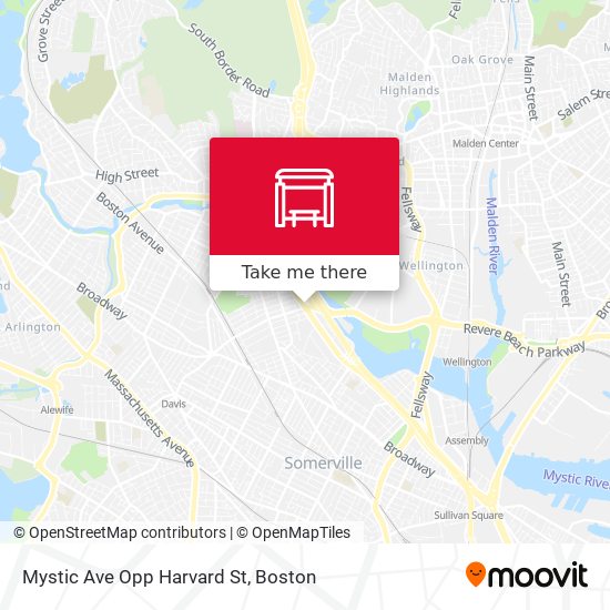 Mapa de Mystic Ave Opp Harvard St