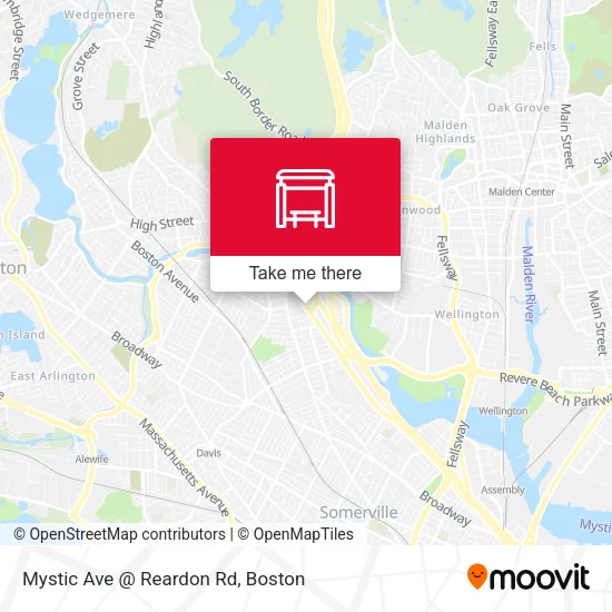 Mystic Ave @ Reardon Rd map