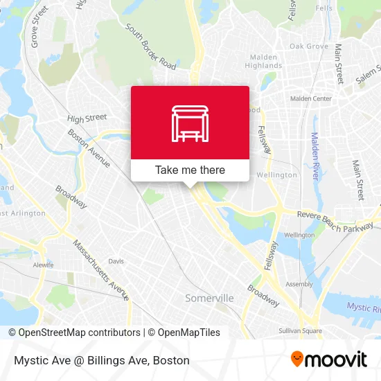 Mystic Ave @ Billings Ave map
