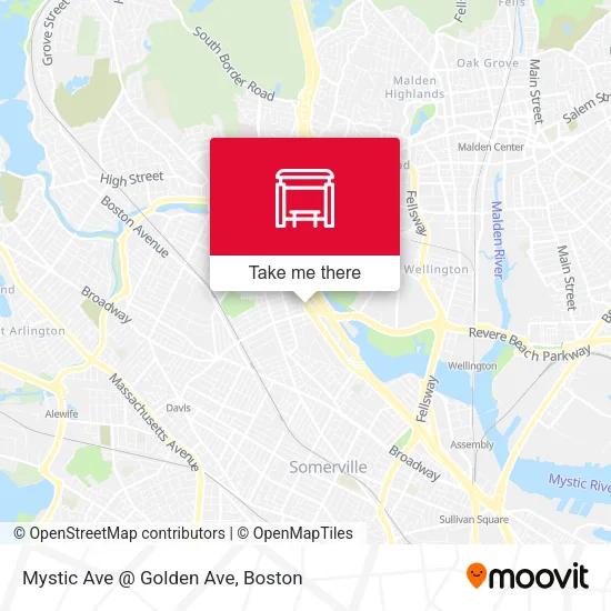 Mystic Ave @ Golden Ave map