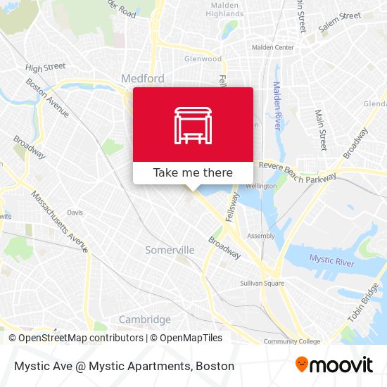 Mystic Ave @ Mystic Apartments map