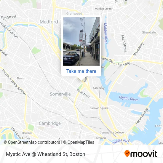 Mapa de Mystic Ave @ Wheatland St