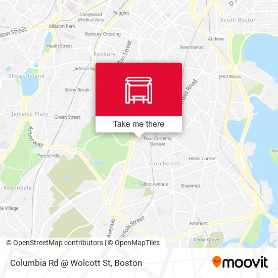 Mapa de Columbia Rd @ Wolcott St