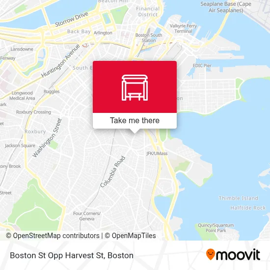 Boston St Opp Harvest St map