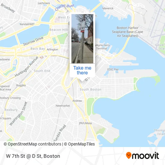 W 7th St @ D St map