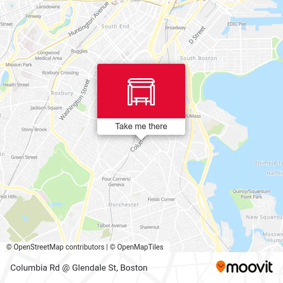 Columbia Rd @ Glendale St map