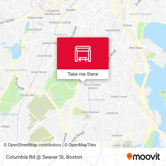 Mapa de Columbia Rd @ Seaver St