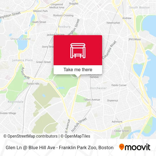 Mapa de Glen Ln @ Blue Hill Ave - Franklin Park Zoo